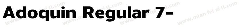 Adoquin Regular 7字体转换